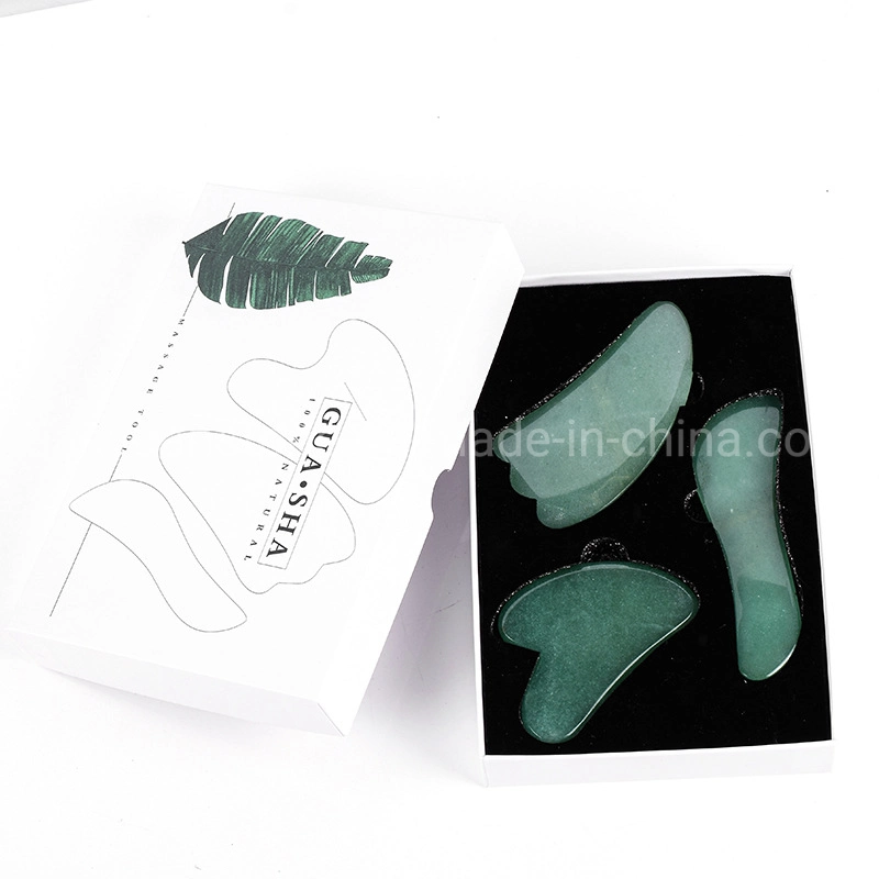 Massage Stone Gua Sha Pink Rose Quartz Vibrating Jade Roller for Face